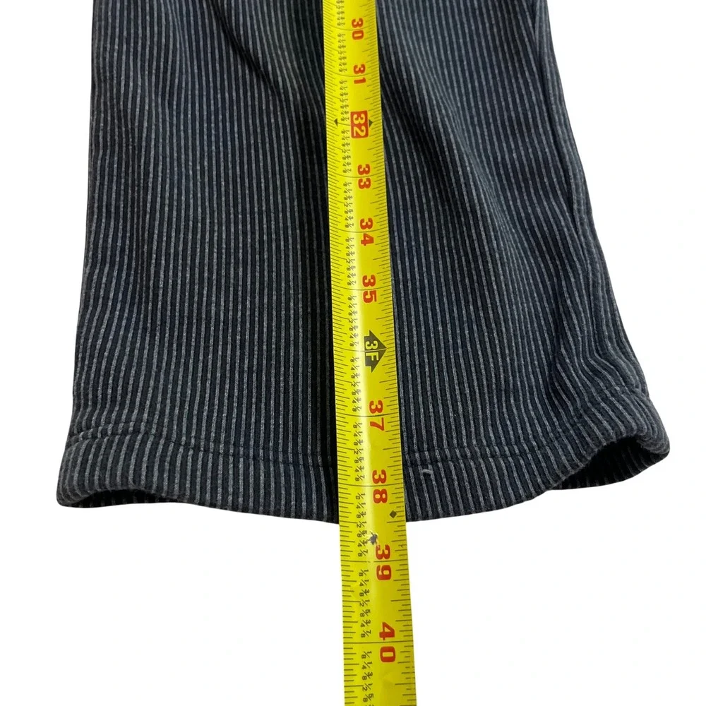 Betabrand Mens Pinstripe Straight Leg Trousers‎ Grey White 36x30 Dress Pants